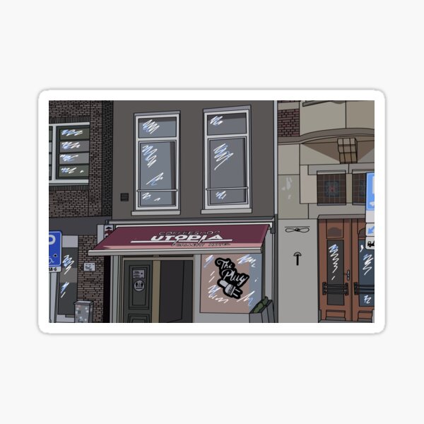 of Amsterdam illustrations The Plug Sticker for Sale by AmsterCoffee
