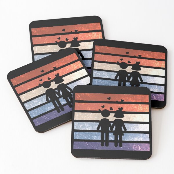 Item preview, couple love simple colorful vintage design designed and sold by Ovrostore.