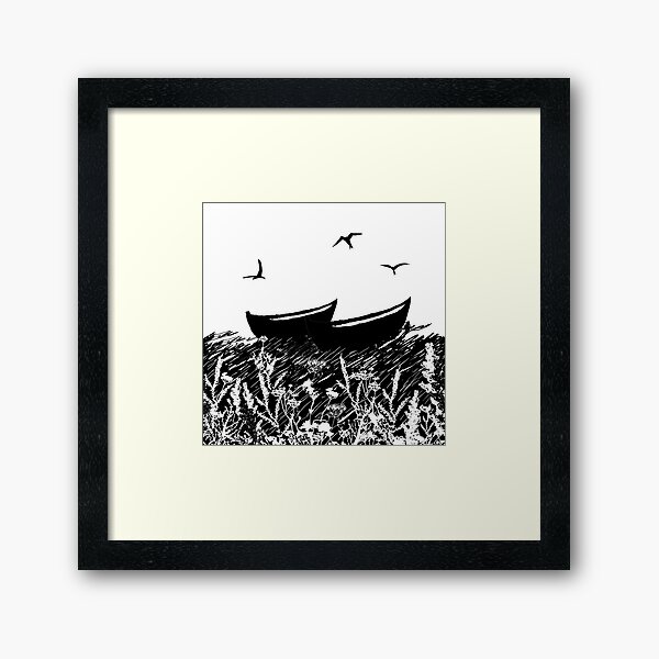 Boats At Da Hoab Framed Art Print