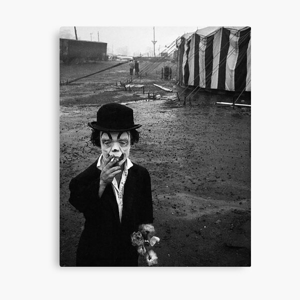 "Clown, sad clown, Smoke break, smoking clown, scary clown, vintage