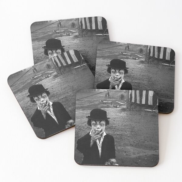Item preview, Clown, sad clown, Smoke break, smoking clown, scary clown, vintage circus, Clyde Beatty Circus, circus clown,  designed and sold by Nostrathomas66.