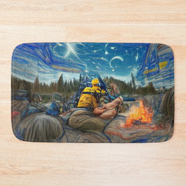 Item preview, Bonfire in a Starry Night Nature Painting Art Work Collection. designed and sold by Sloyar.