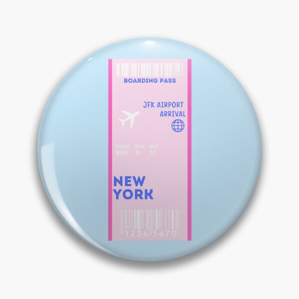 Item preview, Preppy airplane ticket New York JFk airport designed and sold by SUUSCK ★.