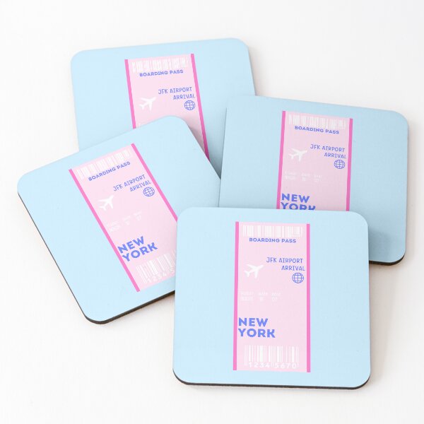Item preview, Preppy airplane ticket New York JFk airport designed and sold by SUUSCK ★.
