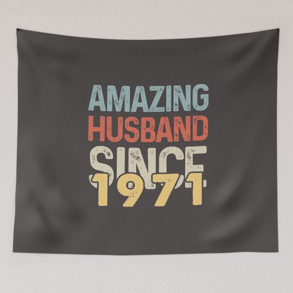 Item preview, Amazing Husband Since 1971 - Funny 1971 quote gift idea For Men and Women - funny wedding anniversary 51 years designed and sold by Mmmm3344.