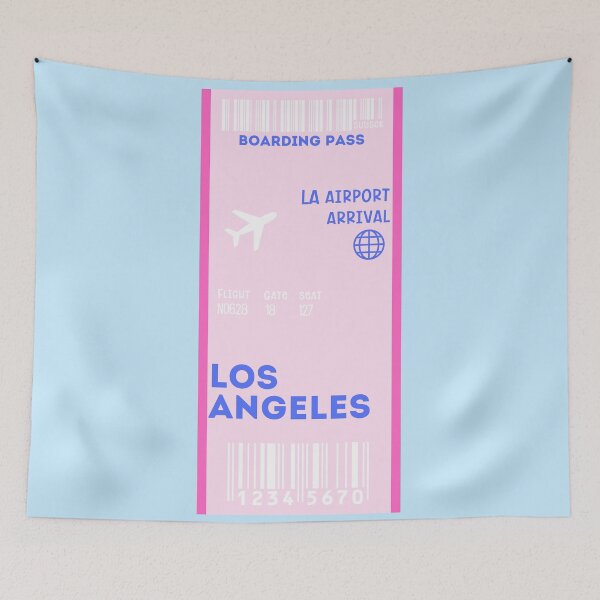 Item preview, Preppy airplane ticket Los Angeles LA airport designed and sold by SUUSCK ★.