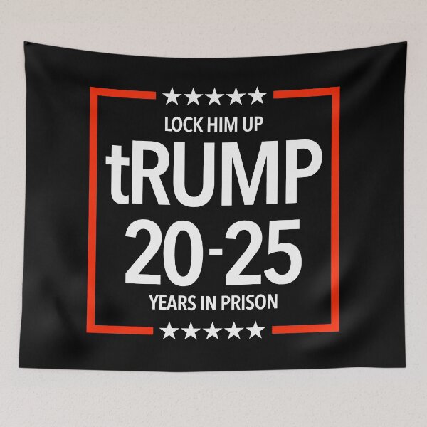 Item preview, tRump - Lock Him Up 20 - 25 Years in Prison (on black) designed and sold by Thelittlelord.