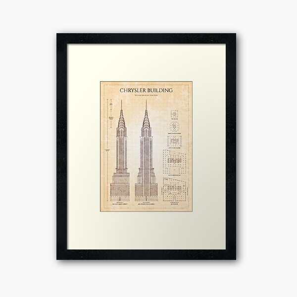 Item preview, Chrysler Building (Old Blue Grid) Burgundy Color designed and sold by BGALAXY.