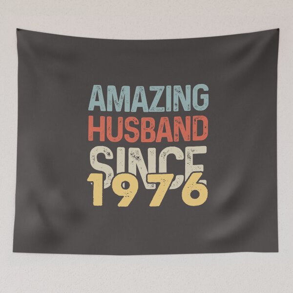 Item preview, Amazing Husband Since 1976 - Funny 1976 quote gift idea For Men and Women - funny wedding anniversary 46 years designed and sold by Mmmm3344.