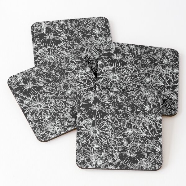 Item preview, White flowers spring pattern designed and sold by CameleonDesign.
