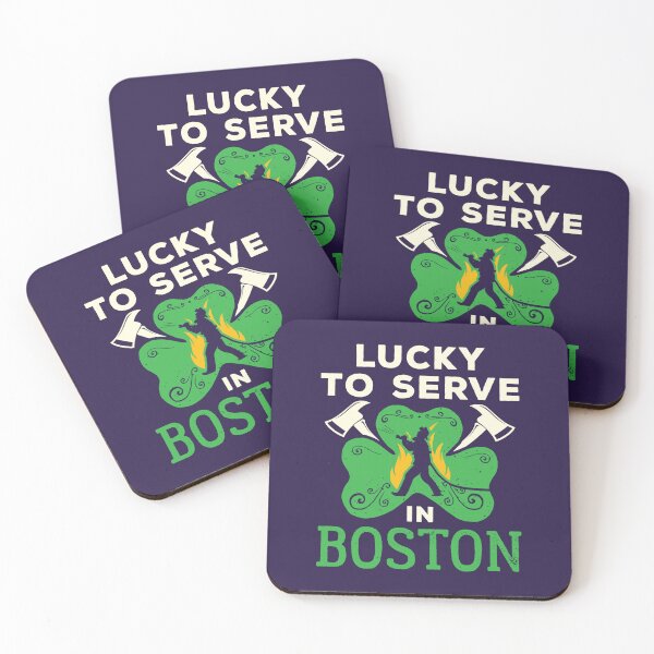 Item preview, St Patricks Day Firefighter Boston Lucky to Serve designed and sold by jaygo.