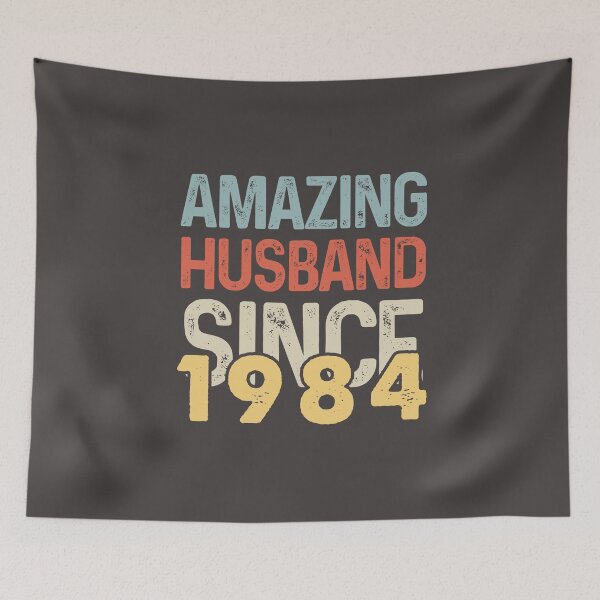 Item preview, Amazing Husband Since 1984 - Funny 1984 quote gift idea For Men and Women - funny wedding anniversary 38 years designed and sold by Mmmm3344.