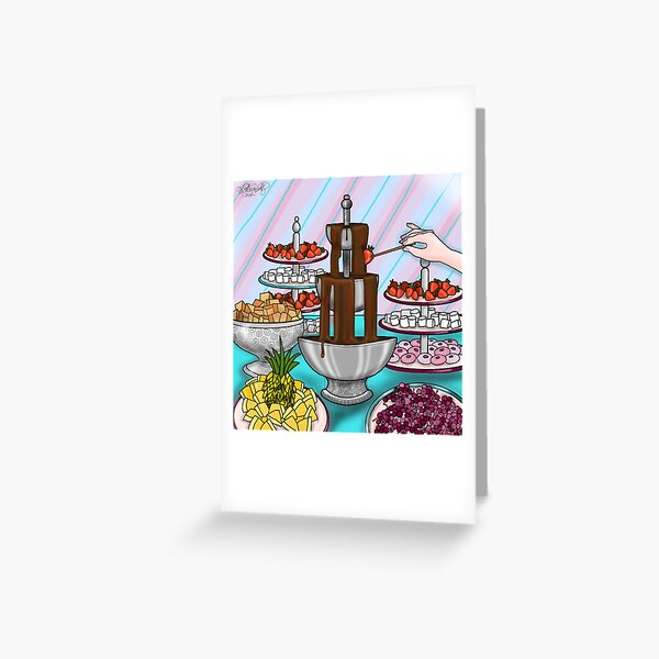 Item preview, Chocolate Fountain and Fruit designed and sold by heathersartwork.