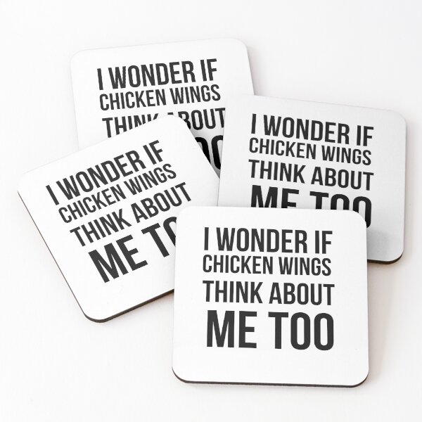 Item preview,  I wonder if chicken wings think about me too funny gift for chicken wing lovers  designed and sold by STELLA-BRILANTE.
