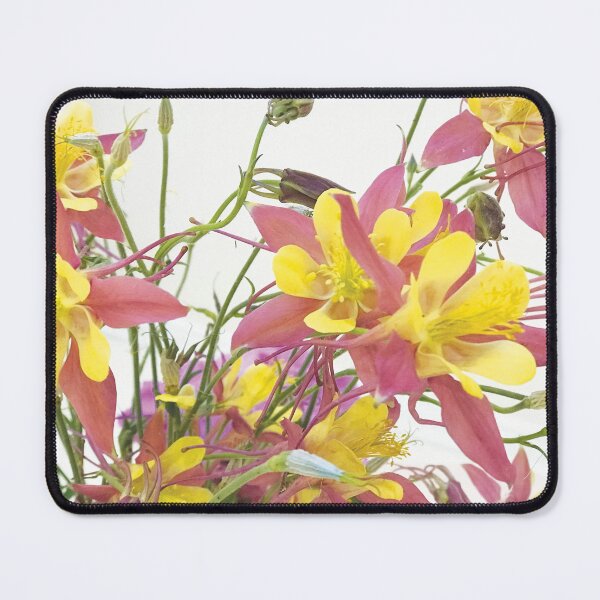 Item preview, Red and Yellow Columbine Flowers Blossom designed and sold by Yolanda Designs.