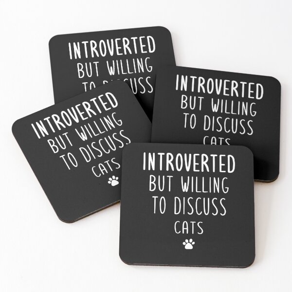 Item preview, Introverted But Willing To Discuss Cats Kitten Pet Funny Cats Sarcastic saying, Funny joke meme gift for your friend designed and sold by runouts.