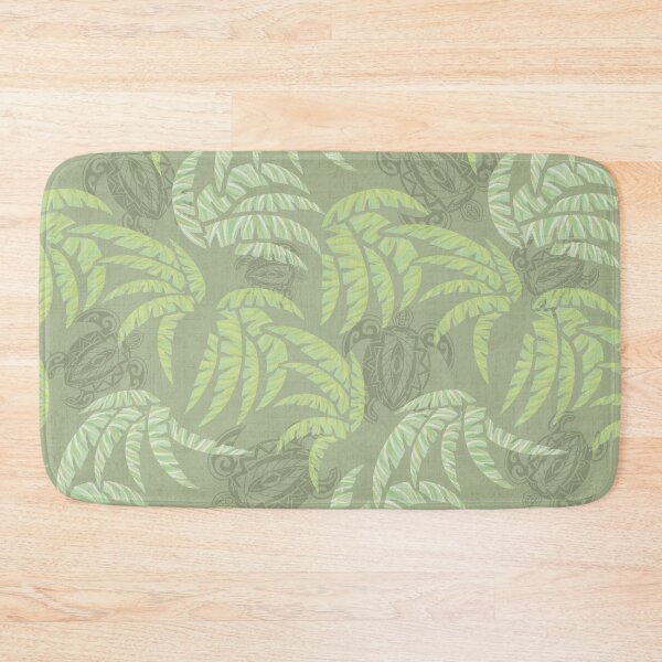 Item preview, Hawaiian Green Turtles and Palm Leaves designed and sold by sunnthreads.