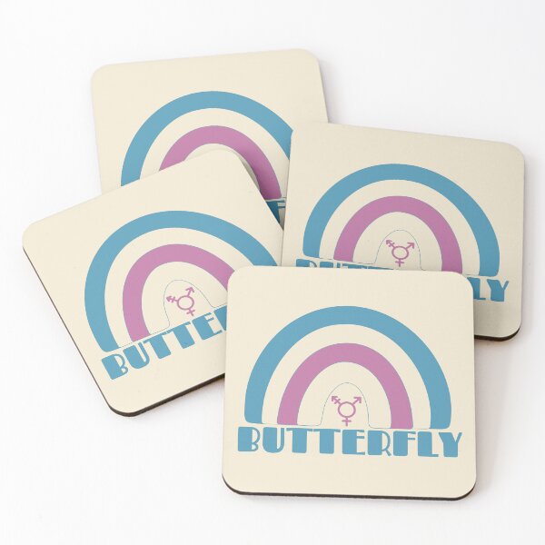 Item preview, TRANS RAINBOW BUTTERFLY TRANSGENDER PRIDE designed and sold by Mercurial Merkaba.