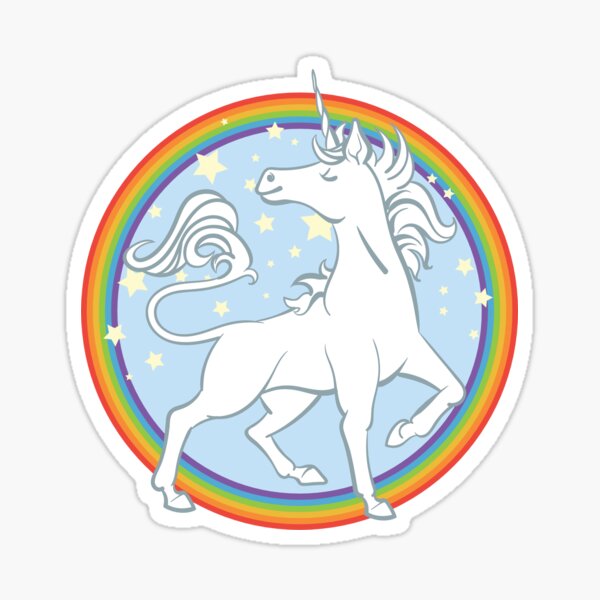 Sparkle Rainbow Unicorn Sticker