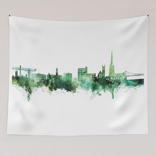 Item preview, Warrington England Skyline designed and sold by ArtPrints.
