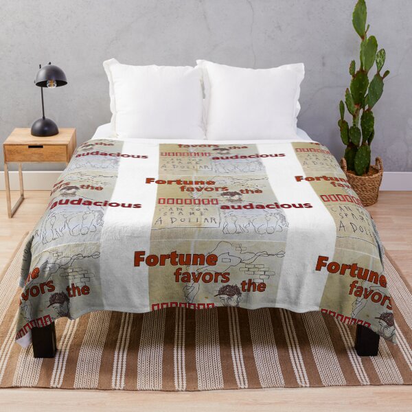 Item preview, Fortune favors the audacious, can you spare a dollar, inscriptions, letters abcdef designed and sold by NessArtByEwa.