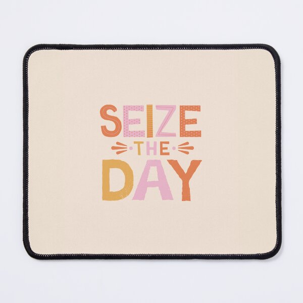 Item preview, Seize the Day - Pink Orange Motivation and Inspirational Quote designed and sold by greenoriginals.