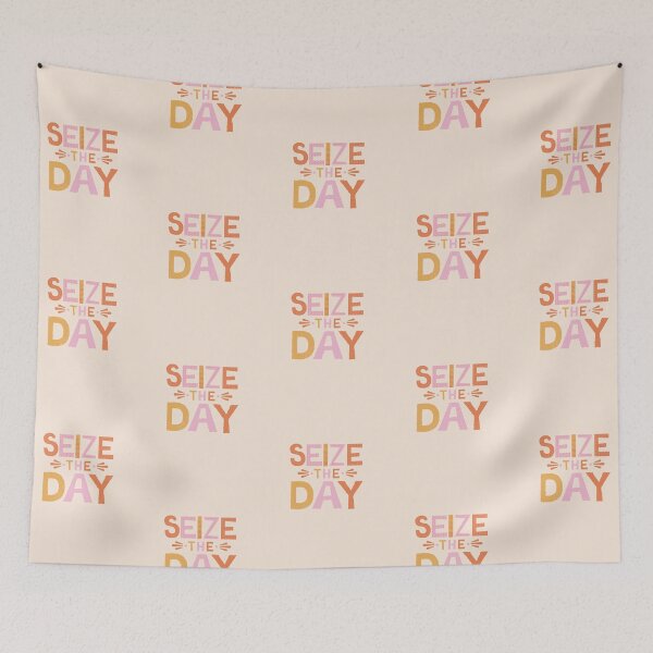 Item preview, Seize the Day - Pink Orange Motivation and Inspirational Quote designed and sold by greenoriginals.