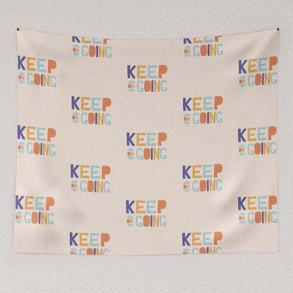 Item preview, Keep on Going - Pink and Orange Inspirational Quote designed and sold by greenoriginals.