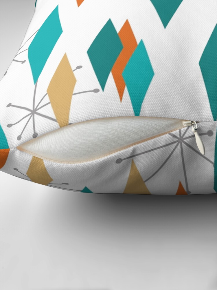 Thumbnail 2 of 4, Pillow, Vintage Shape Pattern - Retro Pattern - Mid-Century Modern designed and sold by CattlettArt.