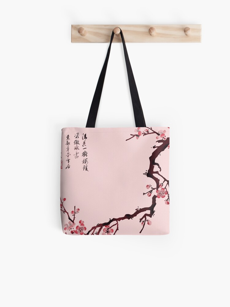 Japanese cherry blossom painting Tote Bag by ebisu358