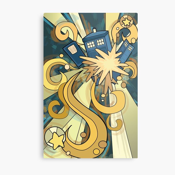 Exploding Tardis Metal Print