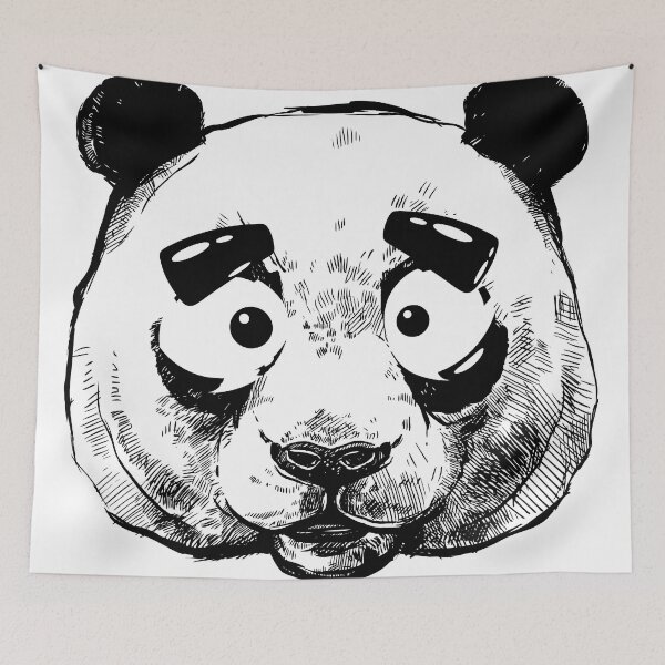 Artikelvorschau, Trauriges Schwarzweiss-Panda-T-Shirt für jedermann, das Panda MeDizayner liebt entworfen und verkauft von MeDizayner.