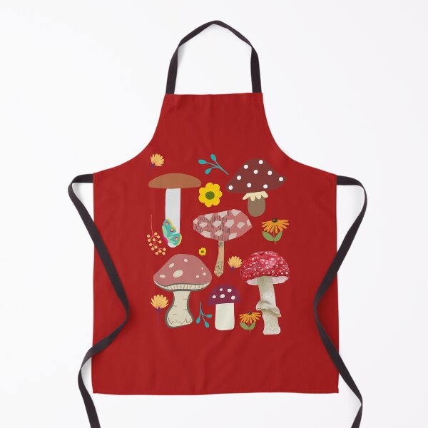 Item preview, Summer forest mushrooms concept with beautiful flowers leaves butterfly and colorful mushrooms designed and sold by BronikowskiART.
