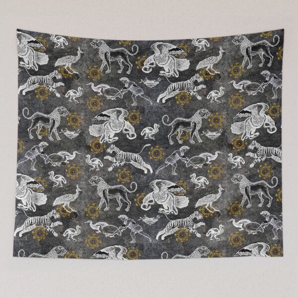 Item preview, Cool Elegant Byzantine Mosaic Lion, Tiger, Eagle, Peacock  designed and sold by tanjica.