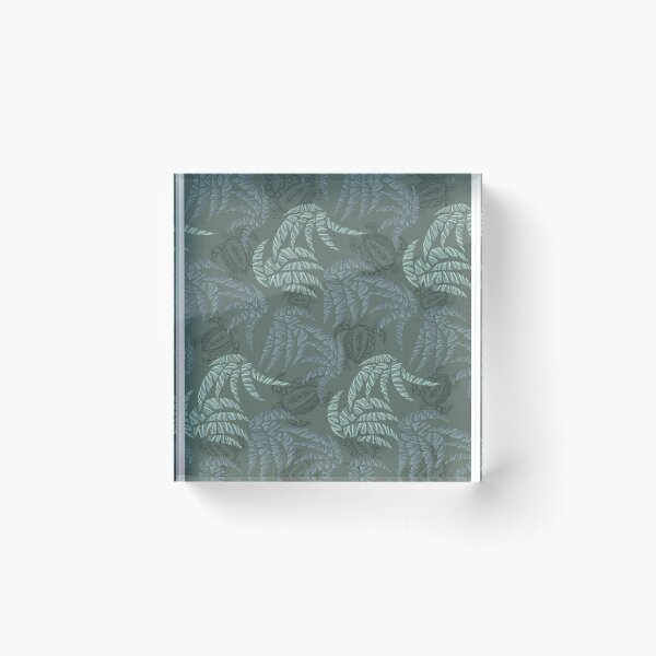 Item preview, Hawaiian Emerald Turtles and Palm Leaves Pattern designed and sold by sunnthreads.