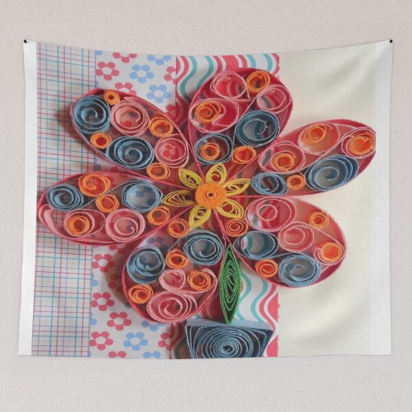 Item preview, Quilled colorful flower designed and sold by Crochetamommy.