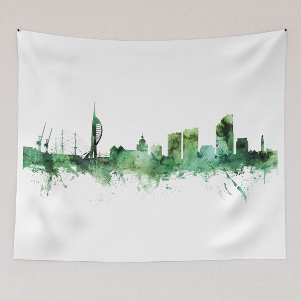 Item preview, Portsmouth England Skyline designed and sold by ArtPrints.
