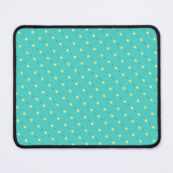 Item preview, Black and Yellow Polka Dots on Turquoise background  designed and sold by TheWalnut.