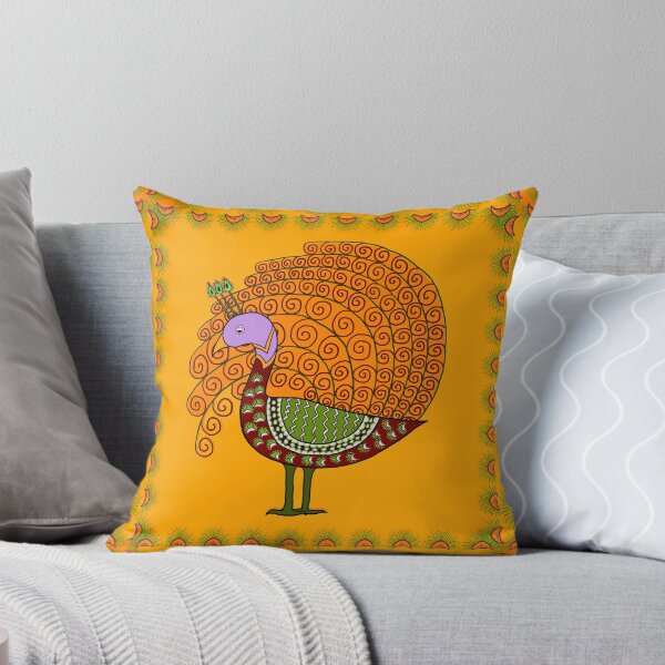 Item preview, peacock mustard yellow back designed and sold by sriknick.