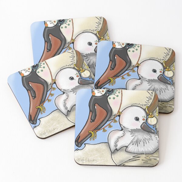Item preview, Swan Momma and Baby from India designed and sold by heathersartwork.