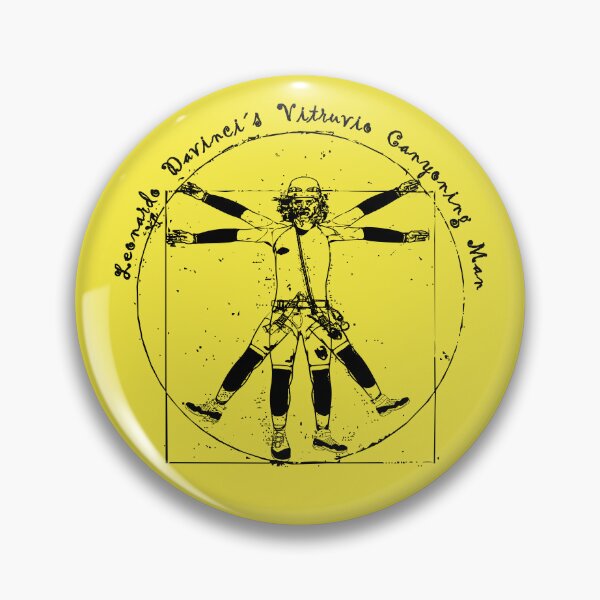 Item preview, Da Vinci Canyoning man black background designed and sold by edelwdavid.