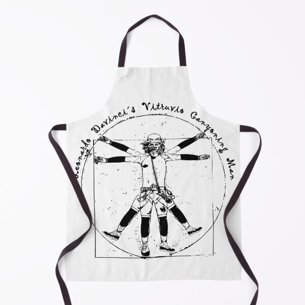 Item preview, Da Vinci Canyoning man black background designed and sold by edelwdavid.