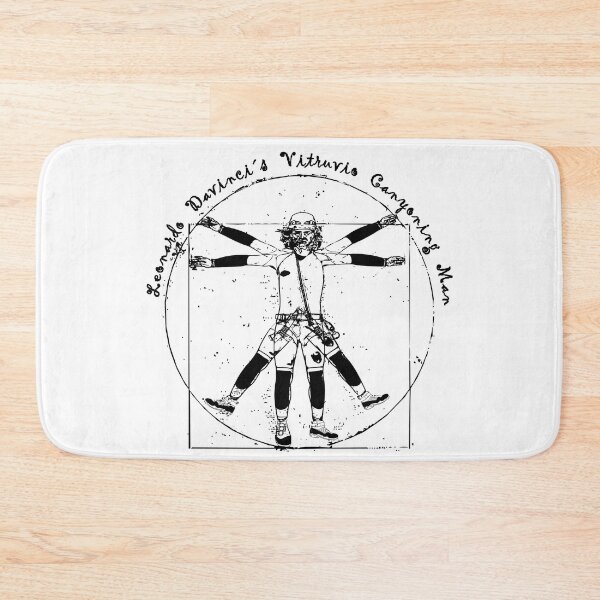 Item preview, Da Vinci Canyoning man black background designed and sold by edelwdavid.
