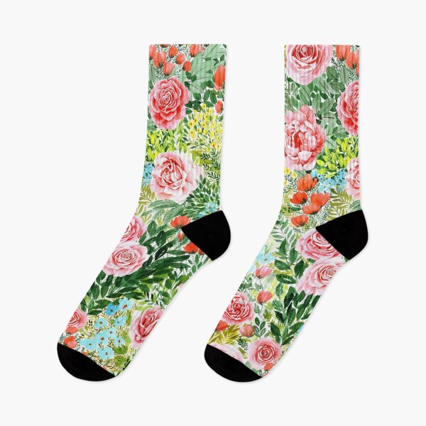 Item preview, My beautiful rose garden, watercolor roses colorful flowers designed and sold by Rebecca Reck Art.