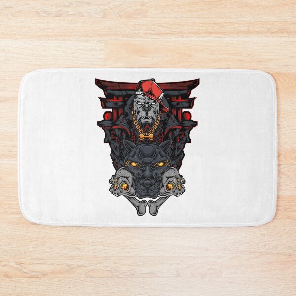 Item preview, Gangster pitbull samurai Red head with panther head skull designed and sold by Scopestor.
