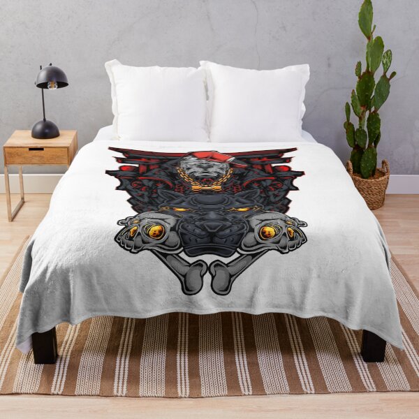 Item preview, Gangster pitbull samurai Red head with panther head skull designed and sold by Scopestor.