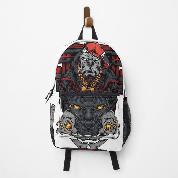 Item preview, Gangster pitbull samurai Red head with panther head skull designed and sold by Scopestor.