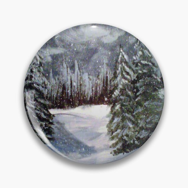 Item preview, Snowy winter landscape painted designed and sold by Crochetamommy.