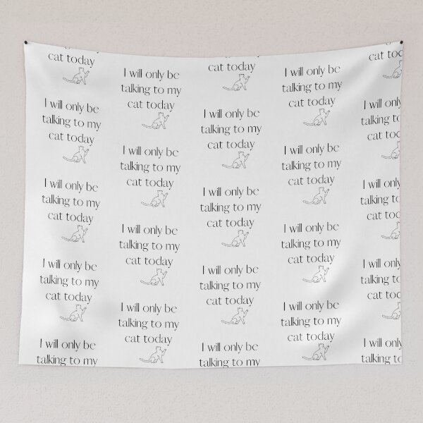 Item preview, I will only be talking to my cat today designed and sold by travelnerd.