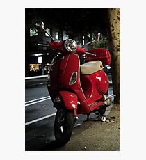 Red Scooter Photographic Print
